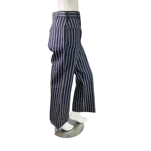 Vintage Alexander's Jeans 1960s-1970s Hickory Stripe Sanforized Flare Bottom 26 - Picture 6 of 10